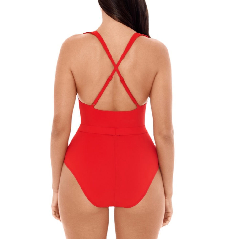 Skinnydippers Ruffle Plunge One Piece - Picture 3 of 16
